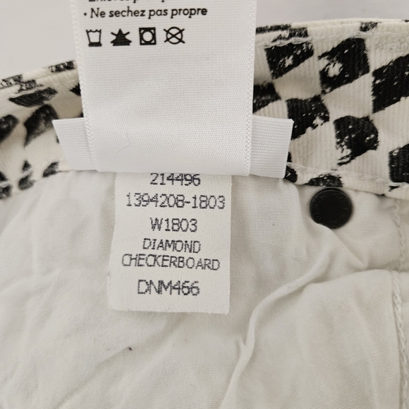 PAIGE Denim Verdugo Skinny Jeans in Diamond Checkerboard White and Black Sz 28 - Picture 8 of 13